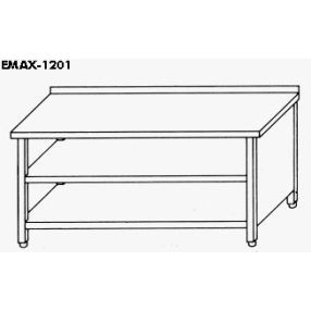 EMAX-1201KR │Munkaasztal 3 oldalon zárt,elől nyitott,asló és közbenső polccal,hátsó felhajtással    EMAX-1201KR │Munkaasztal 3 oldalon zárt,elől nyitott,asló és közbenső polccal,hátsó felhajtással