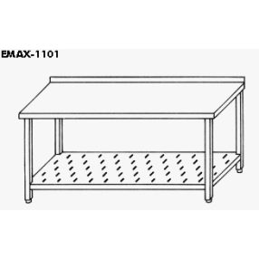 EMAX-1101KR │Munkaasztal perforált alsó polccal,hátsó felhajtással    EMAX-1101KR │Munkaasztal perforált alsó polccal,hátsó felhajtással
