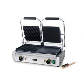   Hendi 263907│kontaktgrill dupla, alsó-felső sima és alsó-felső bordás lappal