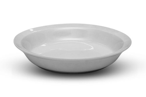Főzelékes peremes lapos tányér, porcelán 21 cm