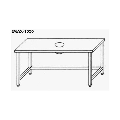   EMAX-1030KR │Munkaasztal hulladékledobó nyílással,lábösszekötővel 
